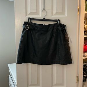 Free people leather skirt